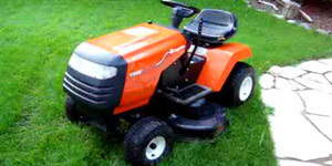 riding mower storage space